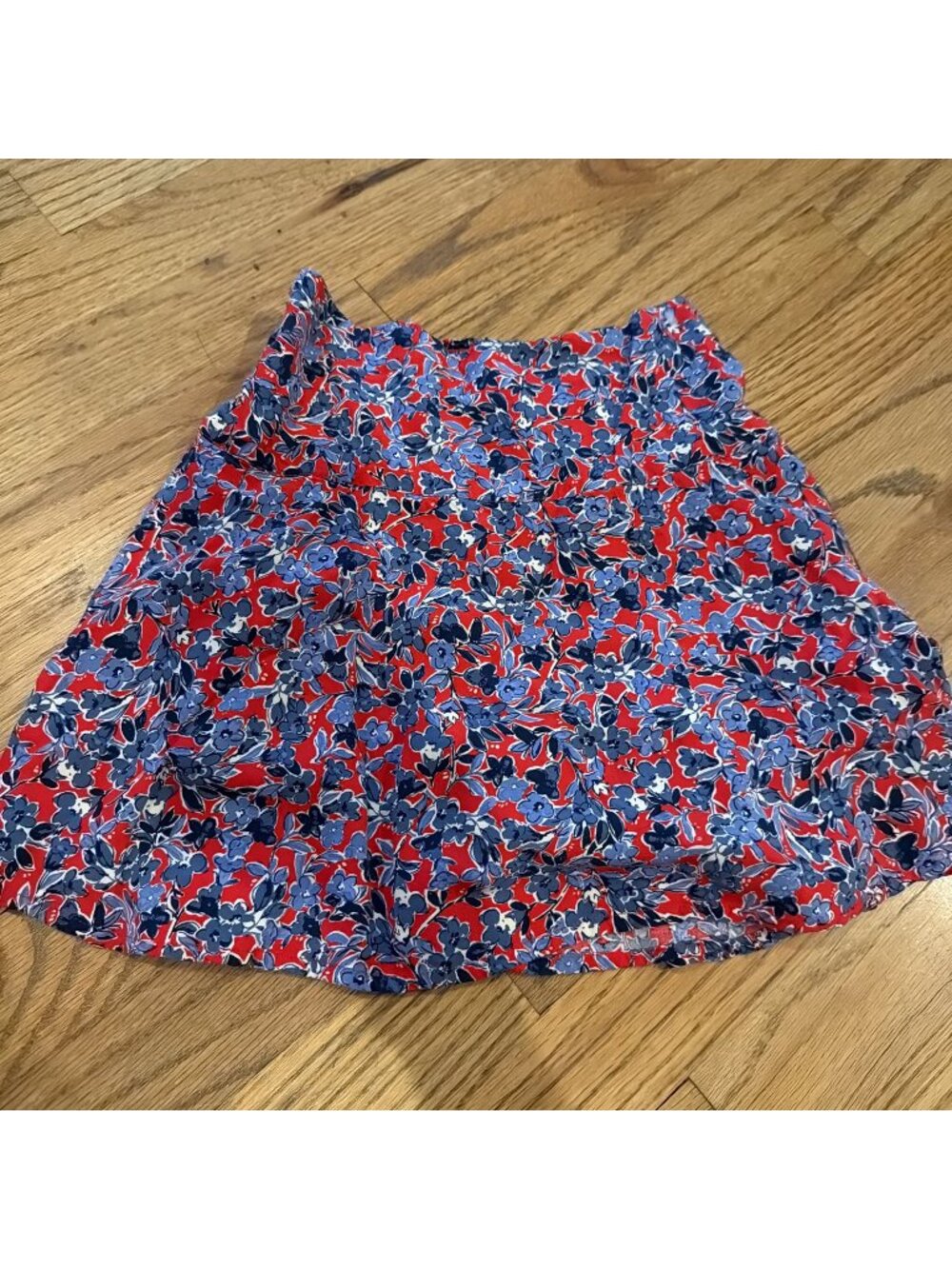 CREWCUT GIRLS SIZE 10 RED BLUE FLORAL SKIRT SKORT